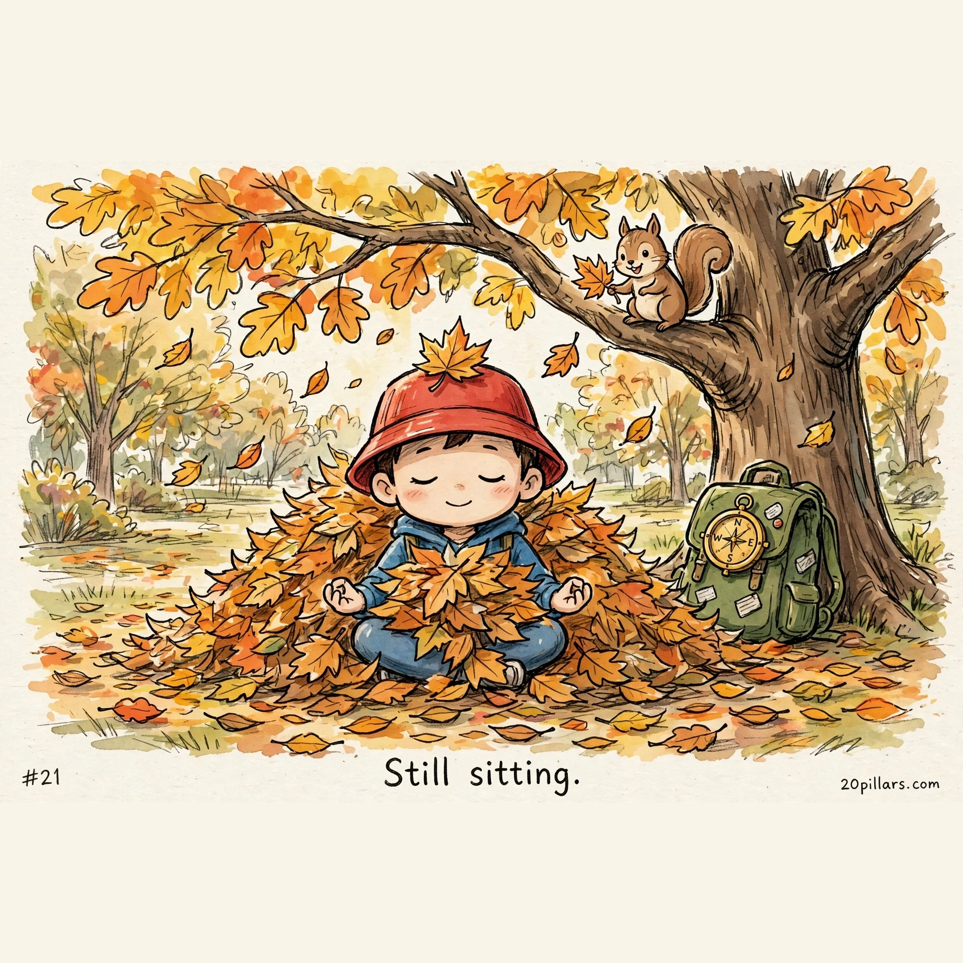 Milo daily comic: Still sitting.