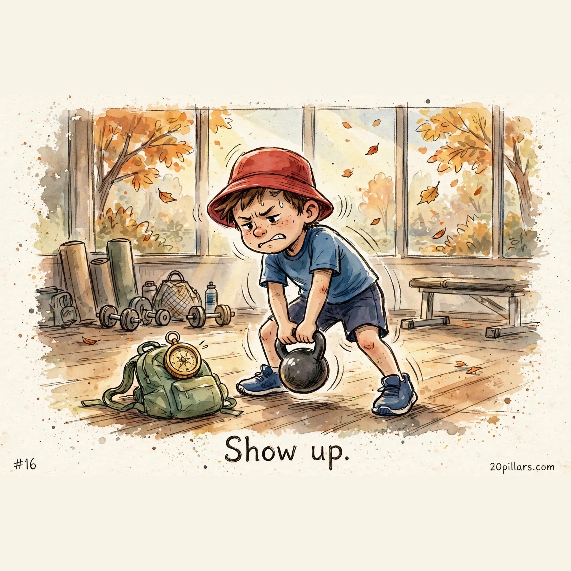 Milo daily comic: Show up.